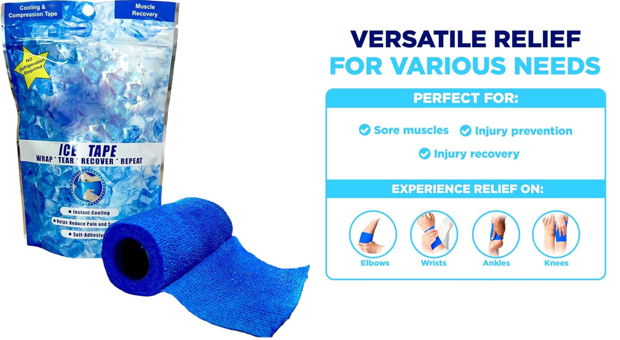 Ice Tape: Compression and Cold Therapy for Injury Relief